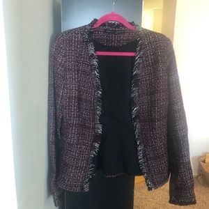 White House Black Market purple winter jacket size 8